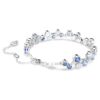 Pulseras Constella con cortes variados, azul, chapada en rodio Pulseras Constella con cortes variados, azul, chapada en rodio