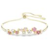 Pulseras Constella con cortes variados, multicolor, chapada en tono dorado Pulseras Constella con cortes variados, multicolor, chapada en tono dorado