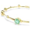 Pulseras Constella con cortes variados, verde, chapada en oro
