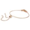Pulseras Constella con perla de cristal, corte redondo, blanca, chapada en tono oro rosa