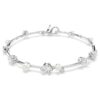 Pulseras Constella con perlas de cristal, cortes redondos, blanca, chapada en rodio Pulseras Constella con perlas de cristal, cortes redondos, blanca, chapada en rodio