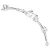 Pulseras Constella con perlas de cristal, cortes redondos, blanca, chapada en rodio Pulseras Constella con perlas de cristal, cortes redondos, blanca, chapada en rodio