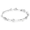 Pulseras Constella con perlas de cristal, cortes redondos, blanca, chapada en rodio Pulseras Constella con perlas de cristal, cortes redondos, blanca, chapada en rodio