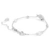 Pulseras de serpiente con perla de cristal, cortes variados, Año de la Serpiente, blanca, chapada en rodio Pulseras de serpiente con perla de cristal, cortes variados, Año de la Serpiente, blanca, chapada en rodio