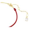Pulseras de serpiente con perlas de cristal, cortes variados, Año de la Serpiente, rojo, chapado en tono dorado Pulseras de serpiente con perlas de cristal, cortes variados, Año de la Serpiente, rojo, chapado en tono dorado