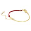 Pulseras de serpiente con perlas de cristal, cortes variados, Año de la Serpiente, rojo, chapado en tono dorado Pulseras de serpiente con perlas de cristal, cortes variados, Año de la Serpiente, rojo, chapado en tono dorado