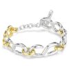 Pulseras Dextera de corte redondo, barra en T, blanca, acabado de metales mixtos Pulseras Dextera de corte redondo, barra en T, blanca, acabado de metales mixtos