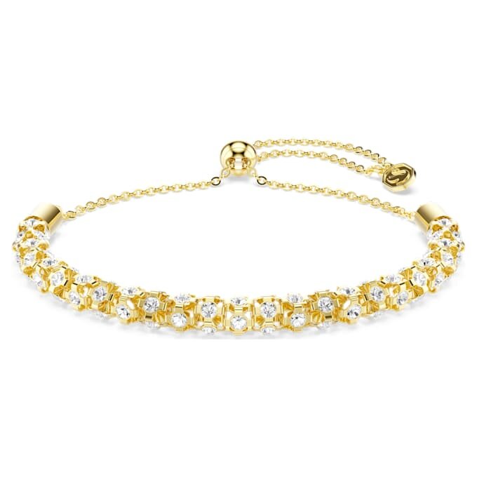 Pulseras Dextera de corte redondo, blanca, con acabado dorado Pulseras Dextera de corte redondo, blanca, con acabado dorado