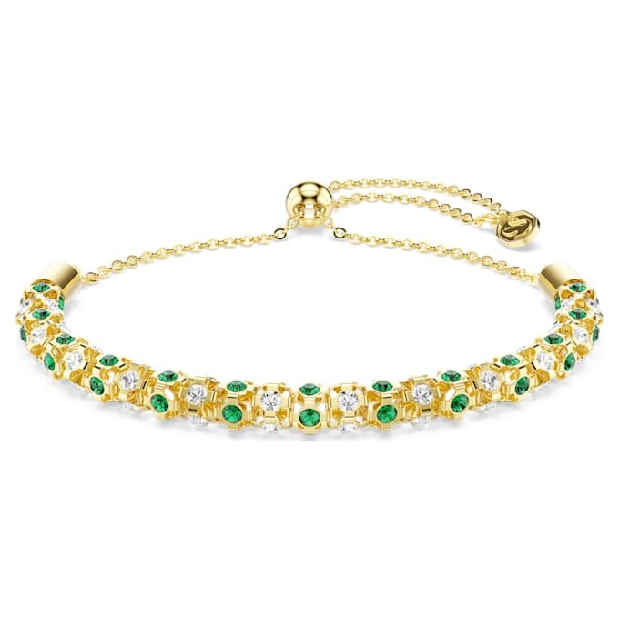 Pulseras Dextera de corte redondo, verde, acabado dorado Pulseras Dextera de corte redondo, verde, acabado dorado