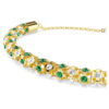 Pulseras Dextera de corte redondo, verde, acabado dorado Pulseras Dextera de corte redondo, verde, acabado dorado
