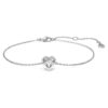 Pulseras Eternity con diamantes cultivados en laboratorio de 0,5 ct en total, forma de corazón, plata de ley Pulseras Eternity con diamantes cultivados en laboratorio de 0,5 ct en total, forma de corazón, plata de ley