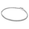 Pulseras «Eternity Tennis» con diamantes cultivados en laboratorio, 1,5 ct en total, forma redonda, oro blanco de 14K Pulseras «Eternity Tennis» con diamantes cultivados en laboratorio, 1,5 ct en total, forma redonda, oro blanco de 14K