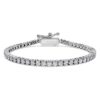 Pulseras «Eternity Tennis» con diamantes cultivados en laboratorio, 3 ct en total, forma redonda, oro blanco de 14K Pulseras «Eternity Tennis» con diamantes cultivados en laboratorio, 3 ct en total, forma redonda, oro blanco de 14K