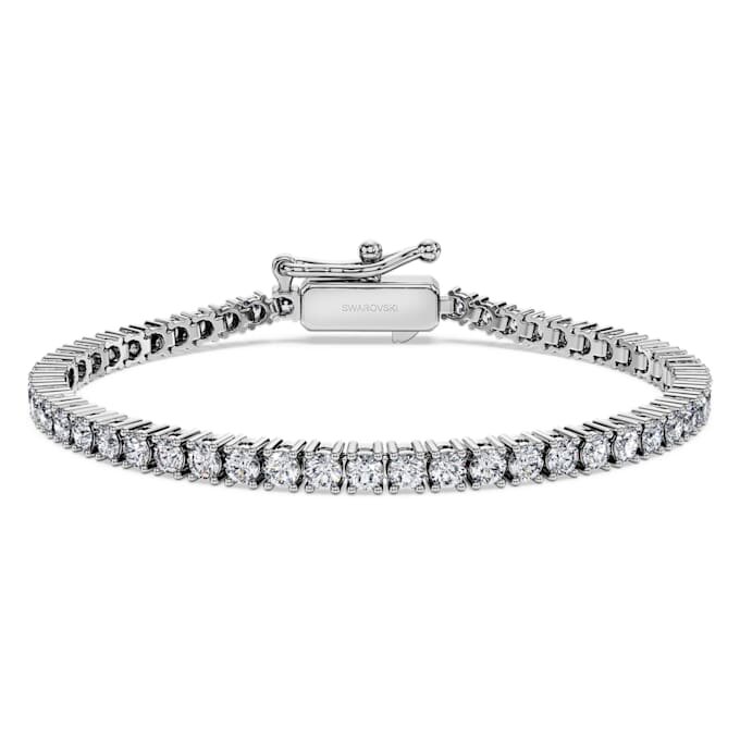 Pulseras «Eternity Tennis» con diamantes cultivados en laboratorio, 3 ct en total, forma redonda, oro blanco de 14K Pulseras «Eternity Tennis» con diamantes cultivados en laboratorio, 3 ct en total, forma redonda, oro blanco de 14K
