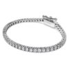 Pulseras «Eternity Tennis» con diamantes cultivados en laboratorio, 3 ct en total, forma redonda, oro blanco de 14K Pulseras «Eternity Tennis» con diamantes cultivados en laboratorio, 3 ct en total, forma redonda, oro blanco de 14K