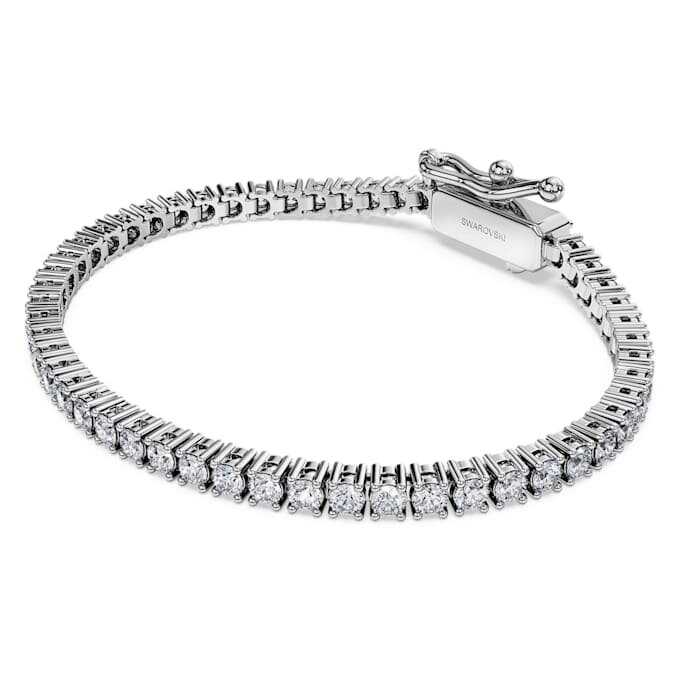 Pulseras «Eternity Tennis» con diamantes cultivados en laboratorio, 3 ct en total, forma redonda, oro blanco de 14K Pulseras «Eternity Tennis» con diamantes cultivados en laboratorio, 3 ct en total, forma redonda, oro blanco de 14K