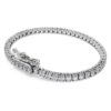 Pulseras «Eternity Tennis» con diamantes cultivados en laboratorio, 3 ct en total, forma redonda, oro blanco de 14K Pulseras «Eternity Tennis» con diamantes cultivados en laboratorio, 3 ct en total, forma redonda, oro blanco de 14K