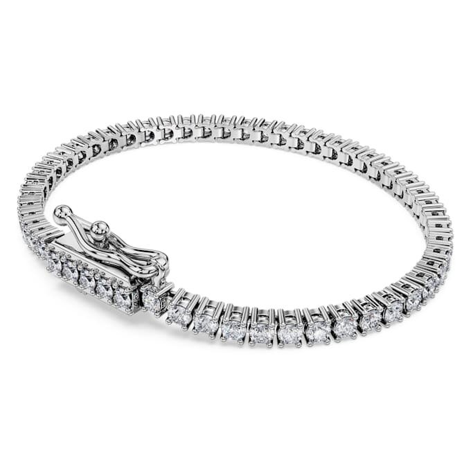 Pulseras «Eternity Tennis» con diamantes cultivados en laboratorio, 3 ct en total, forma redonda, oro blanco de 14K Pulseras «Eternity Tennis» con diamantes cultivados en laboratorio, 3 ct en total, forma redonda, oro blanco de 14K