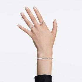 Pulseras Galaxy Tennis con diamantes cultivados en laboratorio, 5 ct en total, formas variadas, oro blanco de 14K Pulseras Galaxy Tennis con diamantes cultivados en laboratorio, 5 ct en total, formas variadas, oro blanco de 14K