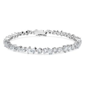 Pulseras Galaxy Tennis con diamantes cultivados en laboratorio, 5 ct en total, formas variadas, oro blanco de 14K Pulseras Galaxy Tennis con diamantes cultivados en laboratorio, 5 ct en total, formas variadas, oro blanco de 14K