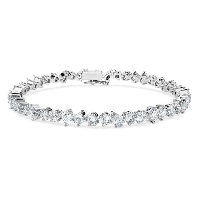 Pulseras Galaxy Tennis con diamantes cultivados en laboratorio, 5 ct en total, formas variadas, oro blanco de 14K Pulseras Galaxy Tennis con diamantes cultivados en laboratorio, 5 ct en total, formas variadas, oro blanco de 14K