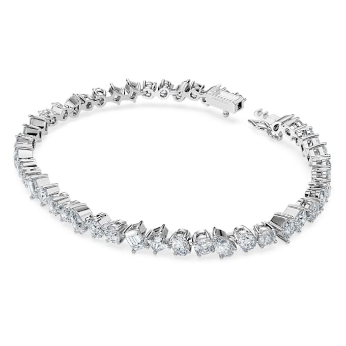 Pulseras Galaxy Tennis con diamantes cultivados en laboratorio, 5 ct en total, formas variadas, oro blanco de 14K Pulseras Galaxy Tennis con diamantes cultivados en laboratorio, 5 ct en total, formas variadas, oro blanco de 14K