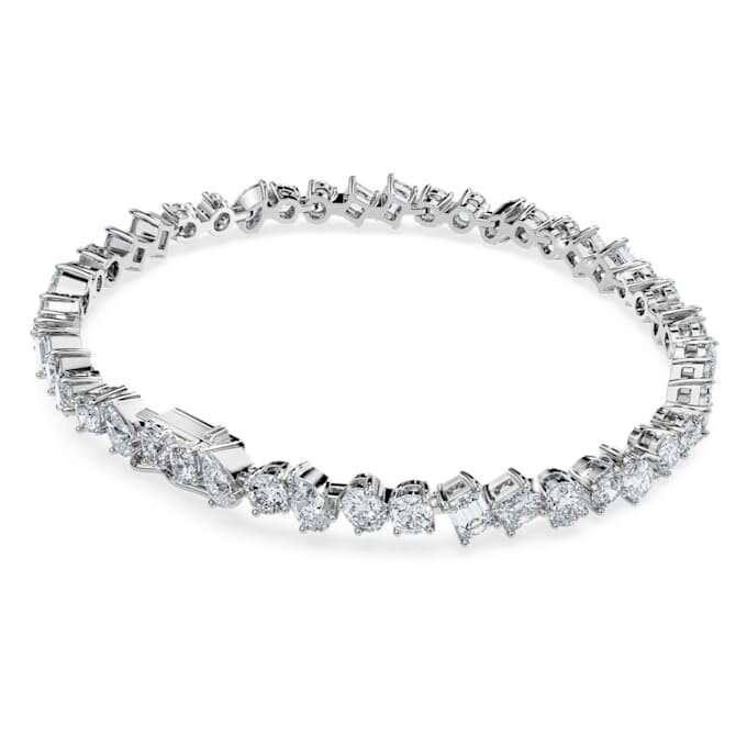 Pulseras Galaxy Tennis con diamantes cultivados en laboratorio, 5 ct en total, formas variadas, oro blanco de 14K Pulseras Galaxy Tennis con diamantes cultivados en laboratorio, 5 ct en total, formas variadas, oro blanco de 14K