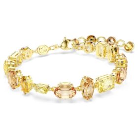 Pulseras Gema con cortes variados, amarilla, chapada en tono dorado Pulseras Gema con cortes variados, amarilla, chapada en tono dorado