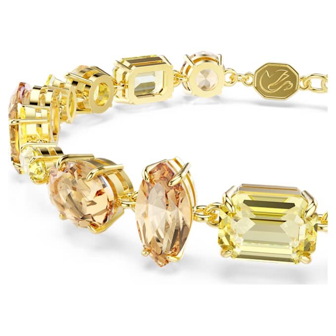 Pulseras Gema con cortes variados, amarilla, chapada en tono dorado Pulseras Gema con cortes variados, amarilla, chapada en tono dorado