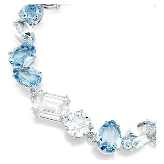 Pulseras Gema con cortes variados, azul, chapada en rodio Pulseras Gema con cortes variados, azul, chapada en rodio