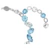 Pulseras Gema con cortes variados, azul, chapada en rodio Pulseras Gema con cortes variados, azul, chapada en rodio