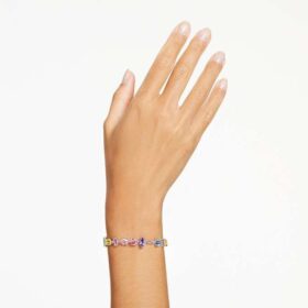 Pulseras Gema con cortes variados, multicolor, chapada en rodio Pulseras Gema con cortes variados, multicolor, chapada en rodio