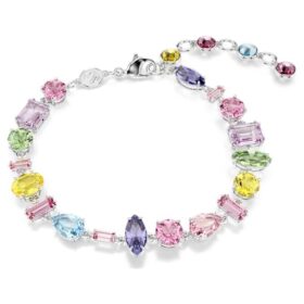 Pulseras Gema con cortes variados, multicolor, chapada en rodio Pulseras Gema con cortes variados, multicolor, chapada en rodio
