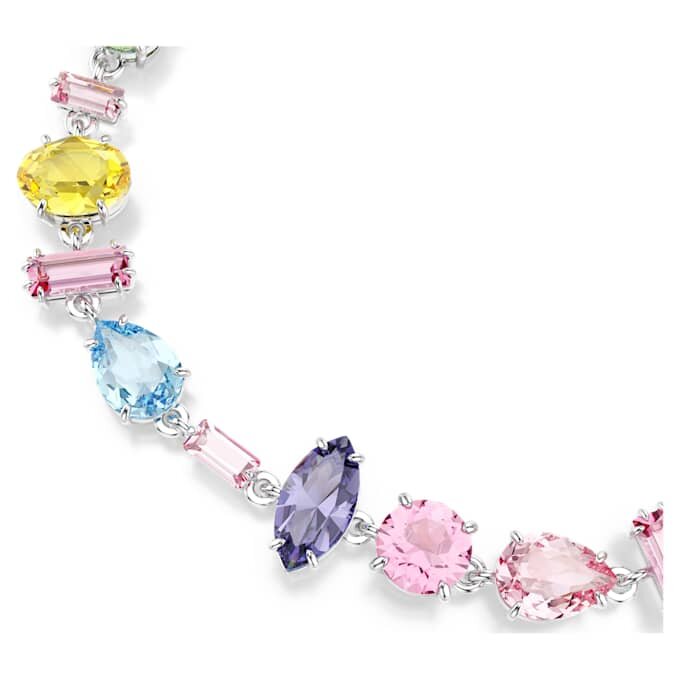 Pulseras Gema con cortes variados, multicolor, chapada en rodio Pulseras Gema con cortes variados, multicolor, chapada en rodio