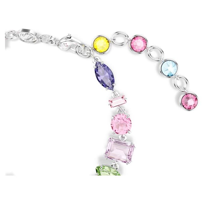 Pulseras Gema con cortes variados, multicolor, chapada en rodio Pulseras Gema con cortes variados, multicolor, chapada en rodio