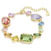 Pulseras Gema con cortes variados, multicolor, chapada en tono dorado Pulseras Gema con cortes variados, multicolor, chapada en tono dorado
