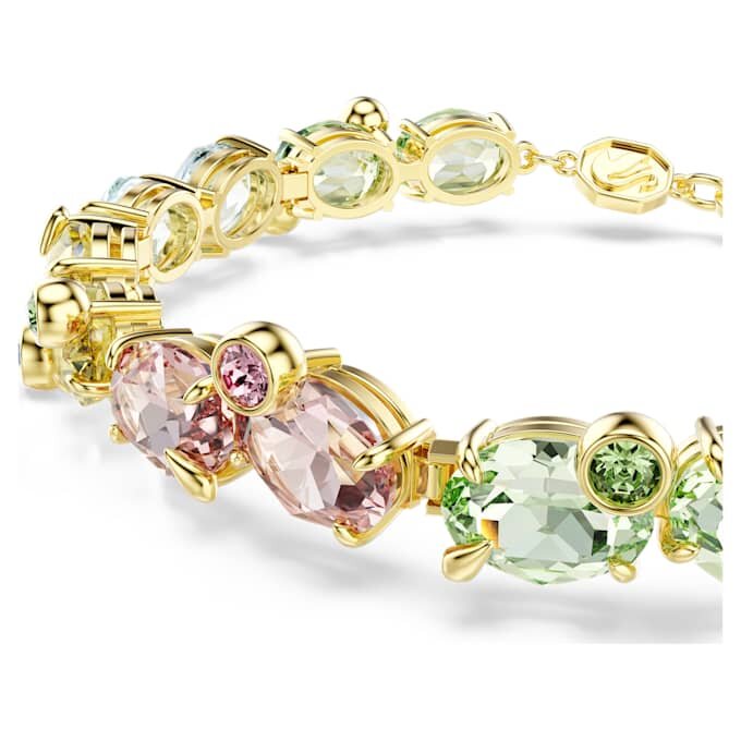 Pulseras Gema con cortes variados, multicolor, chapada en tono dorado Pulseras Gema con cortes variados, multicolor, chapada en tono dorado