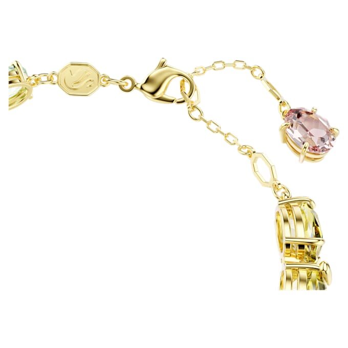Pulseras Gema con cortes variados, multicolor, chapada en tono dorado Pulseras Gema con cortes variados, multicolor, chapada en tono dorado