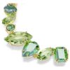 Pulseras Gema con cortes variados, verde, chapada en tono dorado Pulseras Gema con cortes variados, verde, chapada en tono dorado