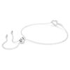 Pulseras Hyperbola con símbolo del infinito y corazón, blanca, chapada en rodio