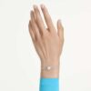 Pulseras Idyllia con cortes variados, corazón con flecha, blanca, chapada en rodio