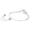 Pulseras Idyllia con cortes variados, corazón con flecha, blanca, chapada en rodio