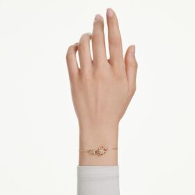 Pulseras Idyllia con cortes variados, flor, multicolor, chapada en tono dorado