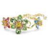 Pulseras Idyllia con cortes variados, flor, multicolor, chapada en tono dorado Pulseras Idyllia con cortes variados, flor, multicolor, chapada en tono dorado