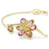 Pulseras Idyllia con cortes variados, flor, multicolor, chapada en tono dorado Pulseras Idyllia con cortes variados, flor, multicolor, chapada en tono dorado