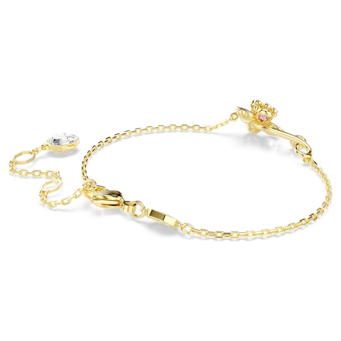 Pulseras Idyllia con cortes variados, flor, multicolor, chapada en tono dorado Pulseras Idyllia con cortes variados, flor, multicolor, chapada en tono dorado