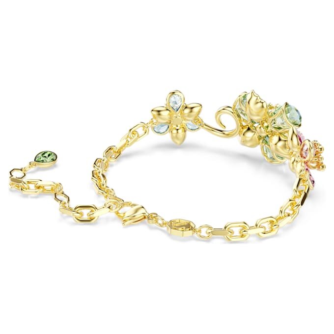 Pulseras Idyllia con cortes variados, flor, multicolor, chapada en tono dorado Pulseras Idyllia con cortes variados, flor, multicolor, chapada en tono dorado