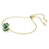 Pulseras Idyllia con cortes variados, trébol, verde, chapada en tono dorado Pulseras Idyllia con cortes variados, trébol, verde, chapada en tono dorado