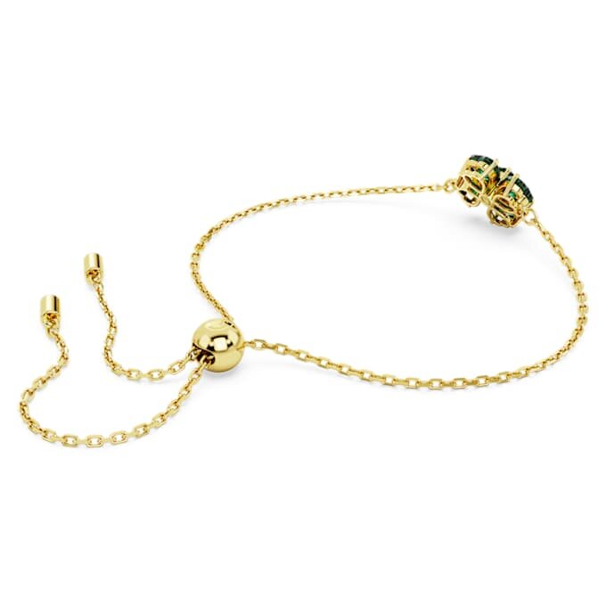 Pulseras Idyllia con cortes variados, trébol, verde, chapada en tono dorado Pulseras Idyllia con cortes variados, trébol, verde, chapada en tono dorado