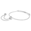 Pulseras Idyllia con cristales de cortes variados, flecha, blanca, chapada en rodio